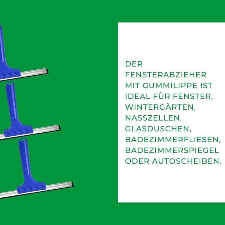Actual product image Novaliv Sparset Fensterabzieher 23 cm + 35 cm Aluleiste mit Gummilippe für streifenfreies Abziehen B (2 pcs.)
