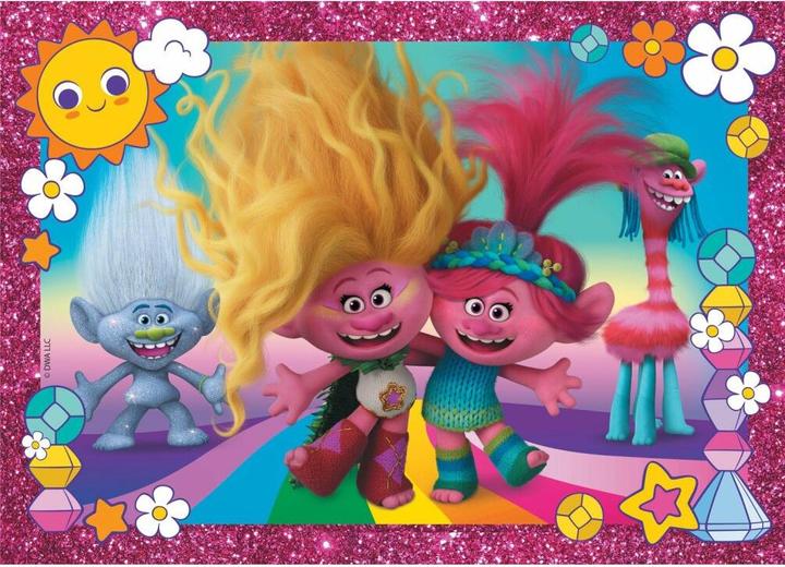 Actual product image Trefl TR Glitter puzzle 100 Trolls 3 (100 pieces)