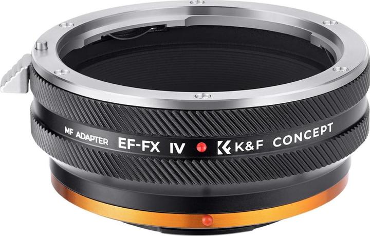 Actual product image K&F Concept High Precision lens adapter, matte paint, orange, EF-FX IV PRO