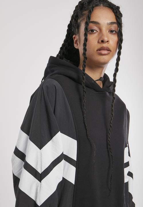 Produktbild Urban Classics Ladies Mix Crinkle Nylon Sweat Hoody (XS)