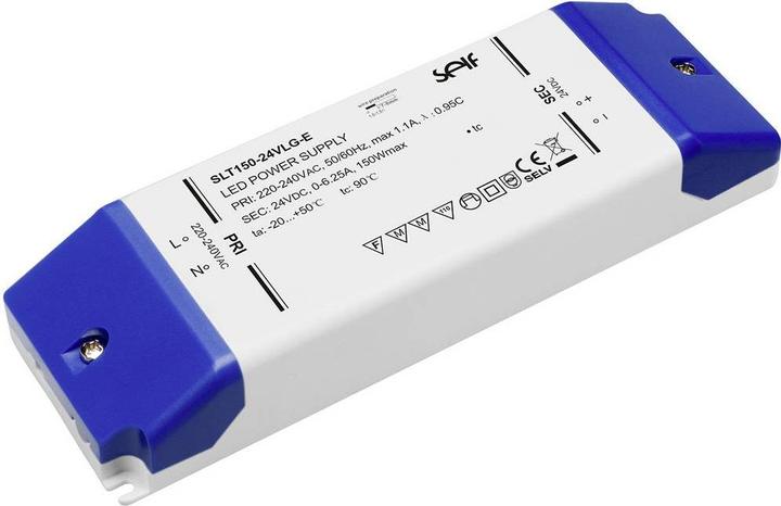 Actual product image Self Electronics LED driver constant voltage 150 W 6.25 A 24 V/DC Mounting on flammable surfaces, furniture cula