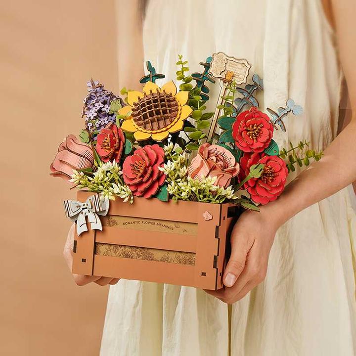 Actual product image Robotime Modellbausatz 'Wooden Bloom Box'