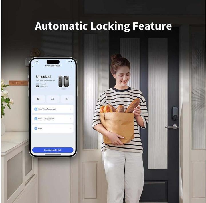 Produktbild Aqara Smart Lock U200 (Schlüssel, Fingerabdruck, Bluetooth, Smartphone, Elektronische Zahlenkombination, Schlüsselkarte)