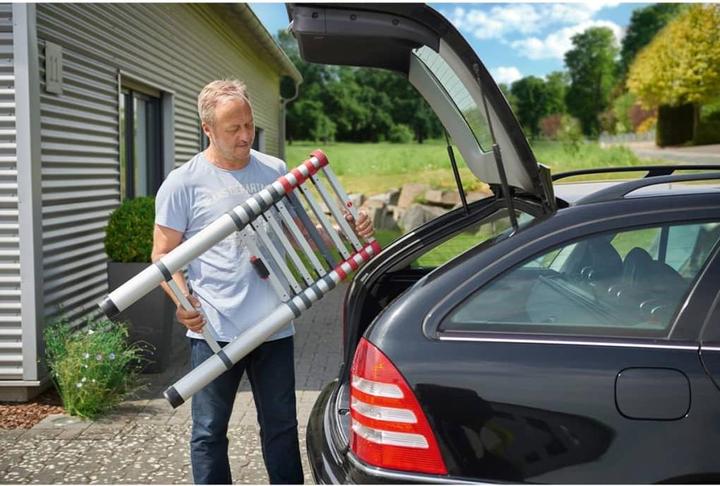 Produktbild Hailo FlexLine, Alu-Sicherheits-Teleskopleiter, 9 Sprossen (Anlegeleiter, 264 cm)