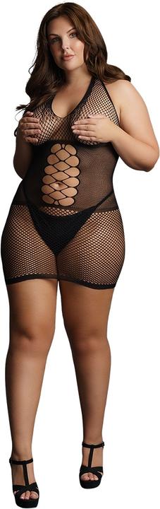 Productafbeelding Le Désir Peek-A-Boo visnet jurk (Grote maten)