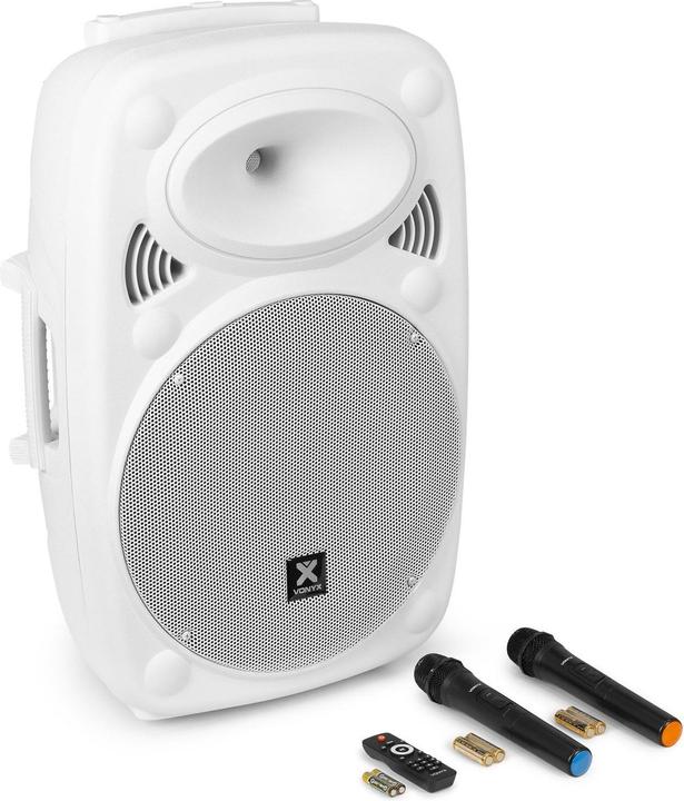 Produktbild Vonyx geluidsinstallatie - Verve46 - Bluetooth speaker met twee draadloze microfoons - 1000W - Wit (Aktiv, 1x 1000 W)