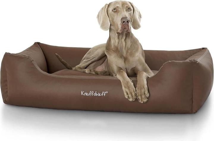 Produktbild Knuffelwuff Hunde-Bett Sidney Kunstleder M-L, 85 x 63 cm, Braun (Hund)