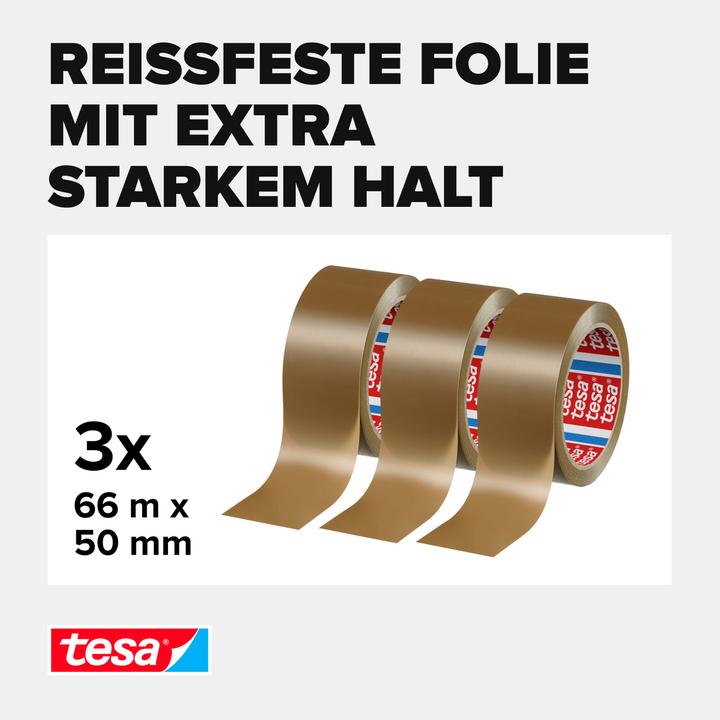 Produktbild tesa tesapack ULTRA STRONG Paketklebeband - PVC Packband für festes Verpacken und sicheres Bündeln (50 mm)