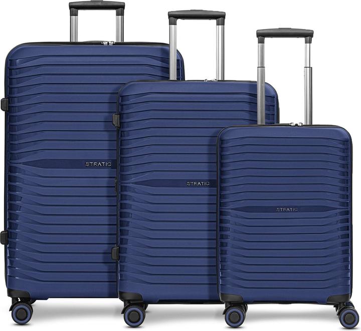 Image du produit Stratic Shine Ensemble de valises à 4 roulettes 3 pièces avec soufflet extensible (193 l, XL (à partir de 115l))