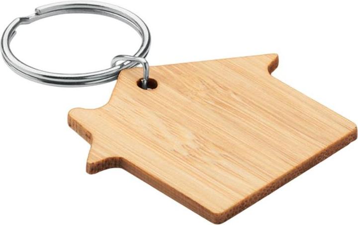 Actual product image MidOcean HouseBoo House Bamboo Keyring