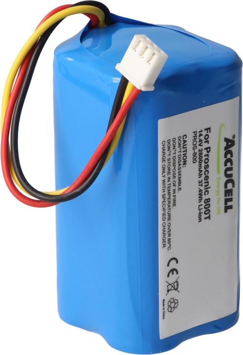 Actual product image AccuCell Proscenic 800T Li-ion battery 820T, 830T, 820S