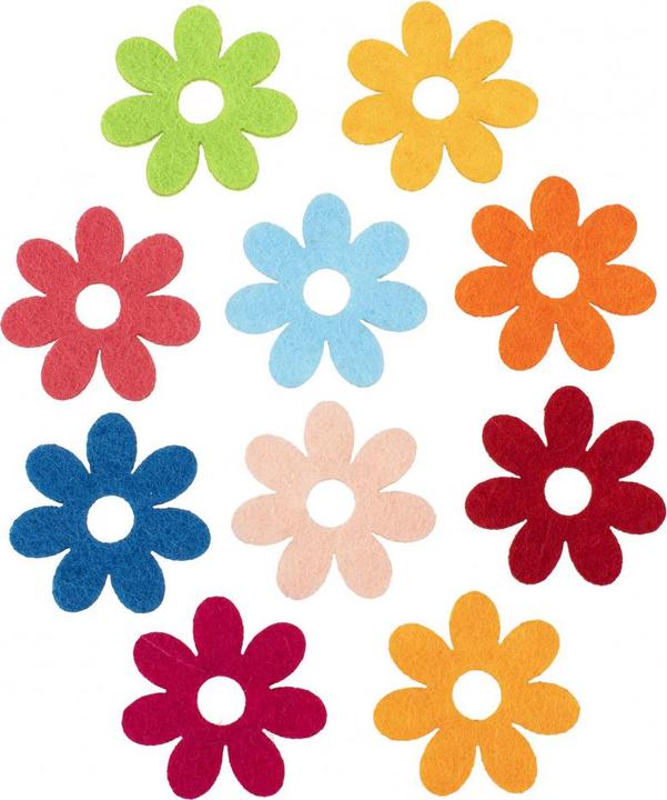 Immagine prodotto Glorex Fiori di feltro, 10 pezzi da 4 cm
