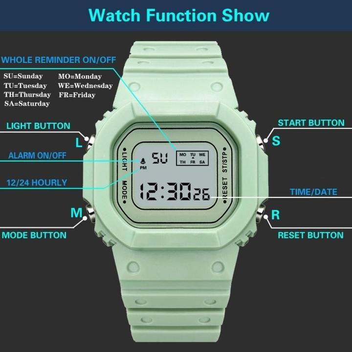 Produktbild Cbx Quadro Sportuhr Digitaluhr mit Silikonarmband Schwarz (Digitaluhr)