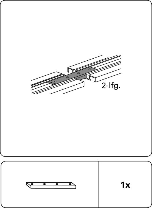 Actual product image Gardinia Track connector for aluminium curtain track 2-run white