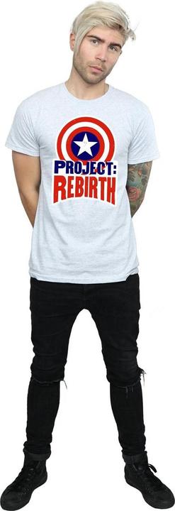 Actual product image Mens Captain America Project Rebirth T-Shirt (XXL)