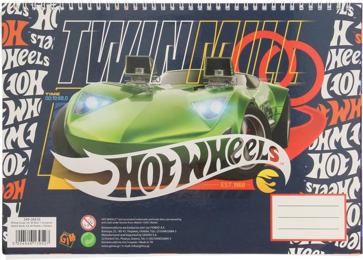 Produktbild Hot Wheels Skizzenbuch mit Aufklebern