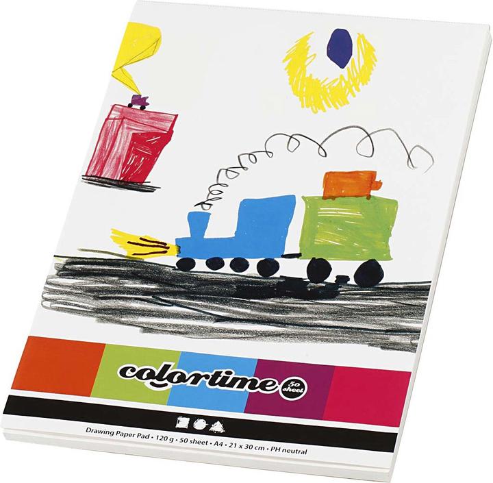 Image du produit Creativ Company Tekenblok Wit A4 120gr, 50 velles (A4)
