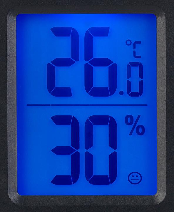 Actual product image Pearl Pack of 2 Digital Thermometer/Hygrometer with Large Backlit LCD