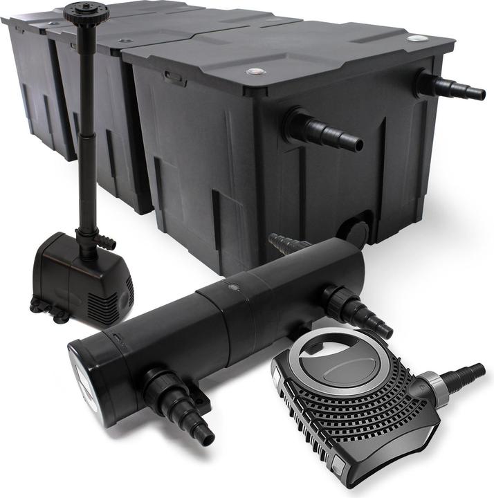 Actual product image Wiltec Set: Bio Pond Filter 90000l 24W UVC Clarifier 80W Pump Fountain Pump