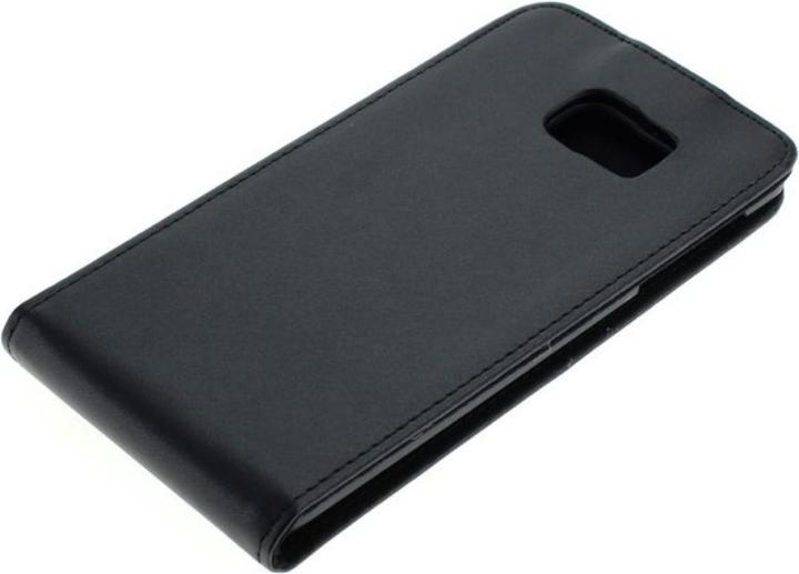 Actual product image König Design OTB Case (Faux Leather) for Samsung Galaxy S6 Edge+ SM G928F Flipcase black (Samsung Galaxy S6 Edge)
