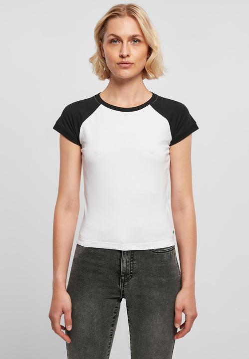 Immagine prodotto Urban Classics Maglietta da baseball corta retrò elasticizzata biologica da donna - 19391 (XS)
