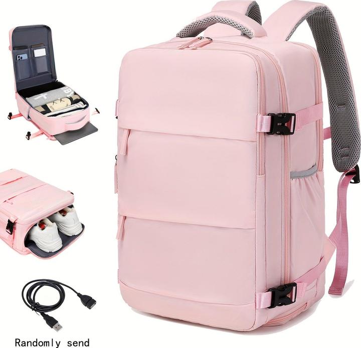 Image du produit Only-Bags.Store Sac à dos de voyage avec compartiment à chaussures, sacoche extensible, sac d'école pour ordinateur