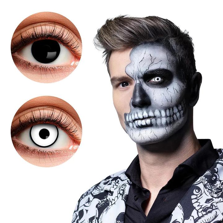 Produktbild Boland 3 Monats Kontaktlinsen Duo Linsen Skullface 2 Farbig 2 Stück (Mehrfarbig)