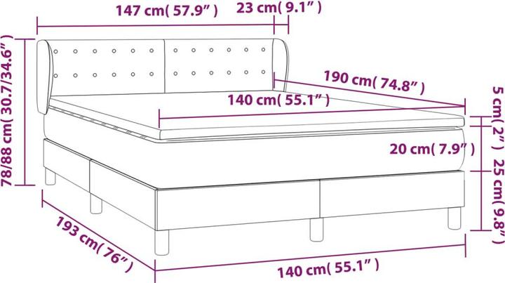 Actual product image VidaXL Trinity (140 x 190 cm)