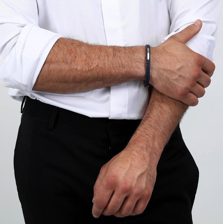 Produktbild Maserati Armband (23 cm, Edelstahl, Leder, Recycelt)