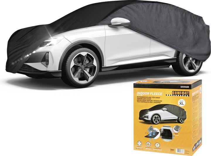 Actual product image CarComfort Autoplane Indoor Fleece, Car Cover SUV Size XL Grey/Black