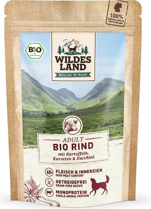 Produktbild Wildes Land Nassfutter Rind mit Kartoffeln, Karotten & Zucchini 125 g (Adult, 1 Stk., 140 g)