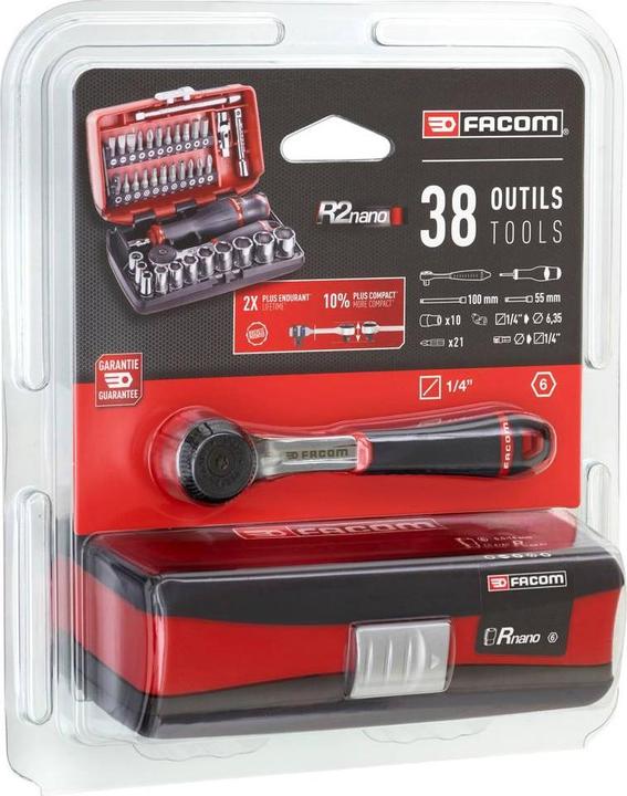 Produktbild Facom Steckschlüsselsatz metrisch 1/ (11 mm, 14 mm, 7 mm, 8 mm, 6 mm, 9 mm, 12 mm, 13 mm, 10  mm, 5 mm, 4 mm)
