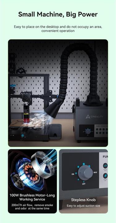 Produktbild Creality Portable Rauchabsaugung mit Filter (Reinigung)