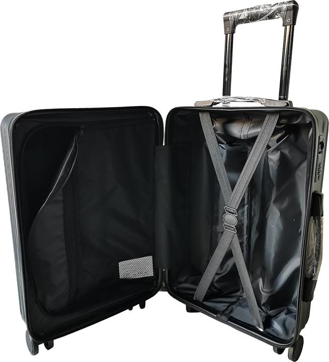 Actual product image NTK-Collection Hartschalenkoffer 4er-Set Leandra Schwarz (115 l, Hand luggage (up to 50 litres), M (50 - 90l), L (90 - 115l), XL (from 140l))