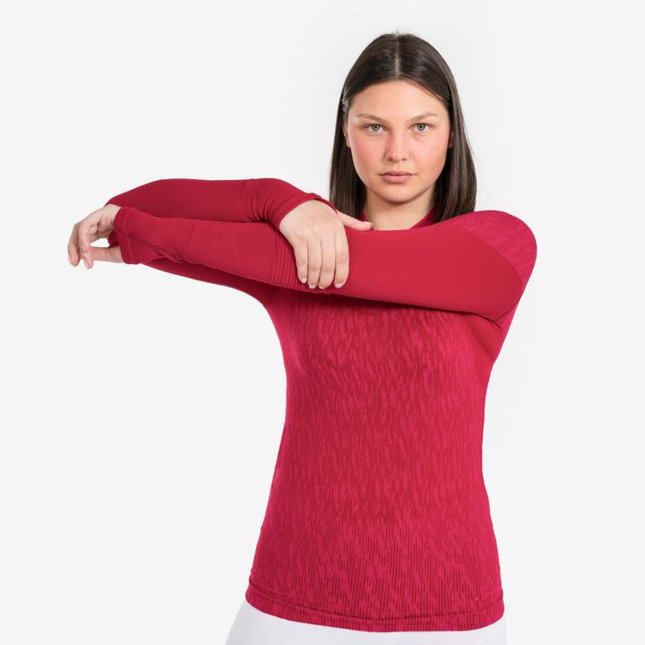 Kipsta Women's/men's football functional shirt long sleeve - Keepdry pink