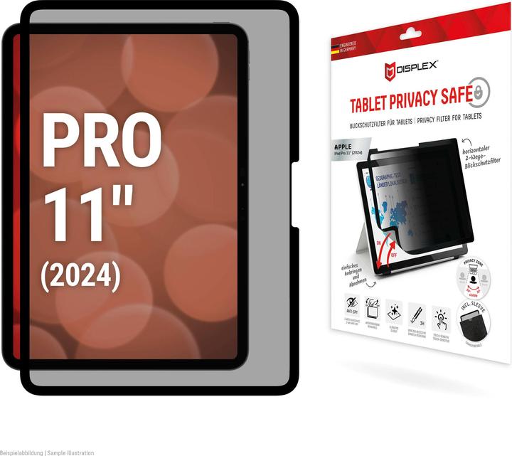 Immagine prodotto Displex Tablet Privacy Safe, Tablet Blickschutzfolie (1 Pezzo/i, iPad Pro 11 2024 (M4))