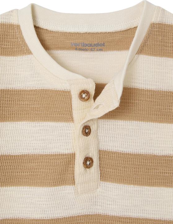 Produktbild Vertbaudet Bio-Kollektion: Gestreiftes Baby Shirt aus Waffelpikee (92)