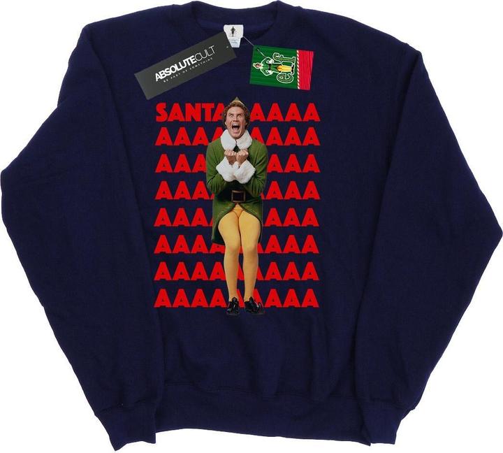 Actual product image Elf Mens Buddy Santa Scream Sweatshirt (XL)