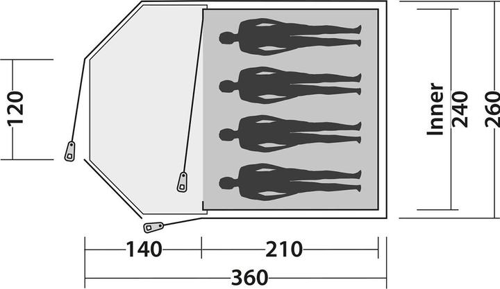 Immagine prodotto Easy Camp Tenda Blazar 400 (Tenda a cupola, 6.40 kg, 4 persone)