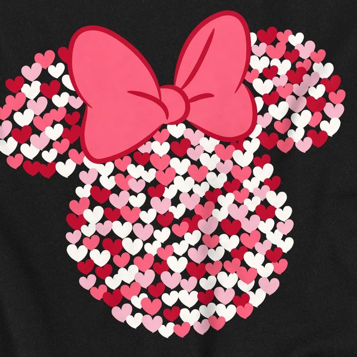 Actual product image Disney Childrens/Kids Minnie Mouse Heart Ears Silhouette Valentine's Day T-Shirt (104)