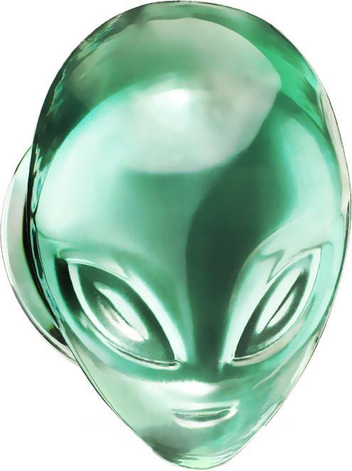 Produktbild Star Piercing Flared Plug aus Pyrex Glas Alien (Glas, ohne Messing)
