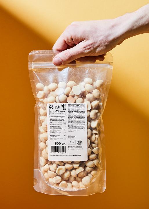 Produktbild KoRo Bio Macadamiakerne geröstet und gesalzen (500 g)