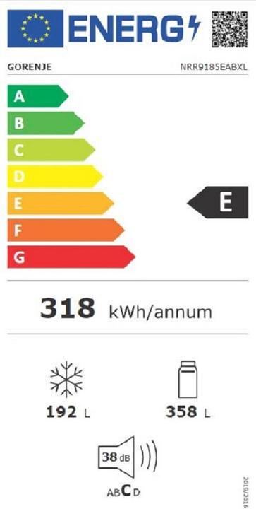 Energy Label Gorenje NRR9185EABXL (550 l)