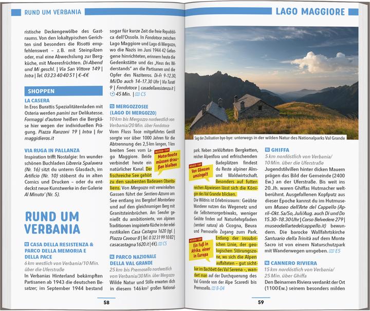 Immagine prodotto Reiseführer Oberitalienische Seen, Lago Maggiore, Luganer See, Comer See (Tedesco, Jörg Steiner, Stefanie Claus, 2024)