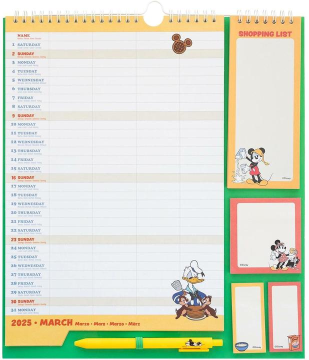 Nährwerte und Zutaten Wochen-Notizkalender Disney Classic 30 x 34 cm (30 x 34 cm)