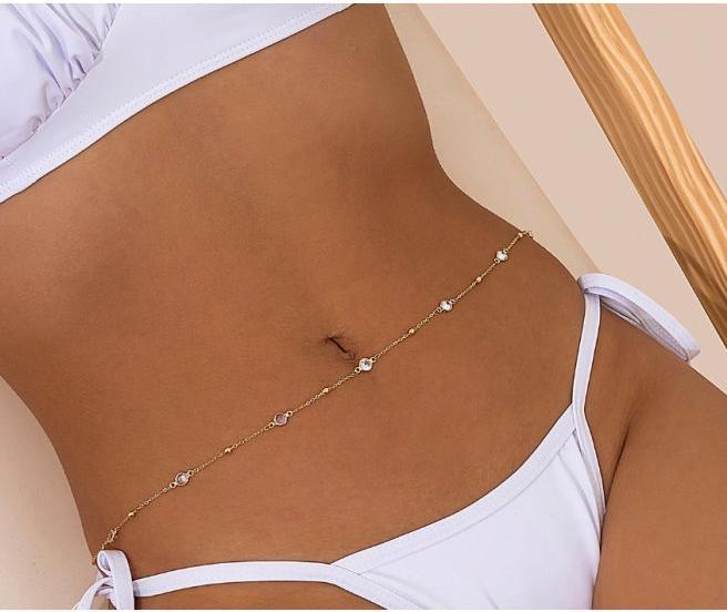 Actual product image MU Style Crystal Series Belly Chain (Metal)