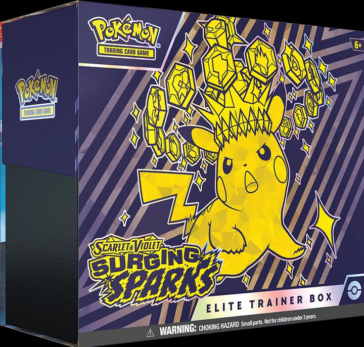 Actual product image Pokémon Surging Sparks (German, Elite / Top Trainer Box)