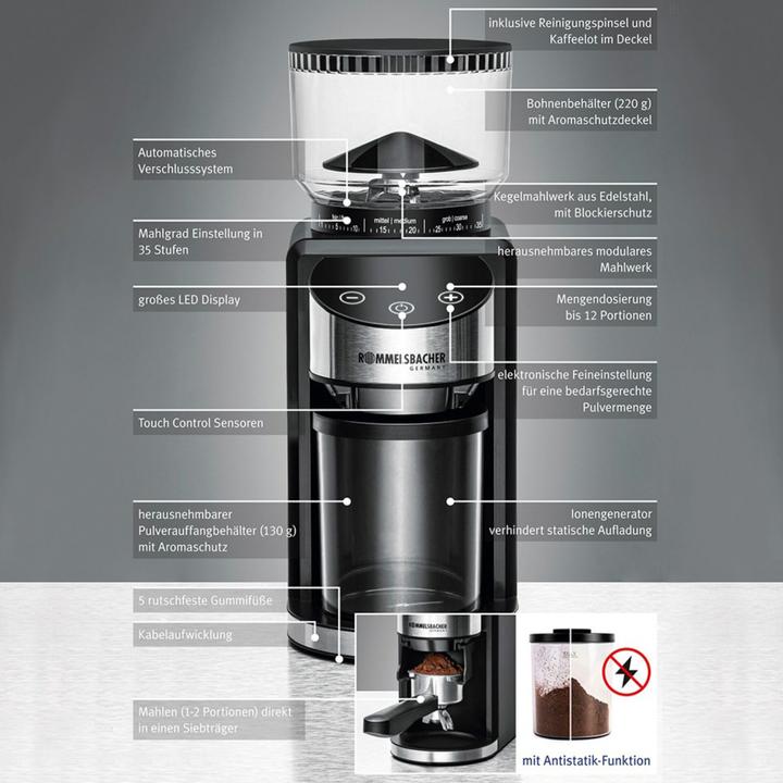 Produktbild Rommelsbacher EKM 400 mit Kegelmahlwerk