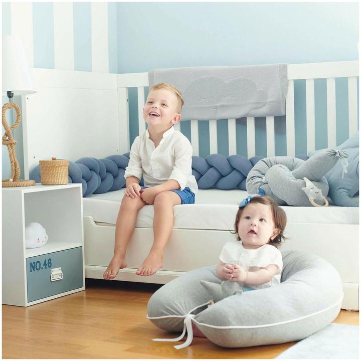Produktbild nordic coast company Stillkissen Bezug 180 cm Grau (38 cm)