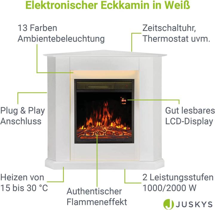 Actual product image Juskys Electric fireplace (28 x 100 x 82 cm)